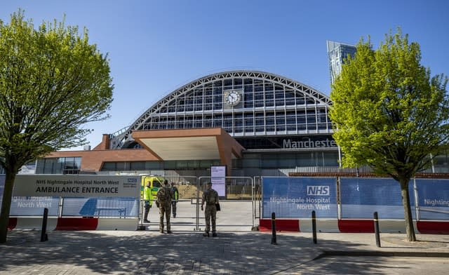 The NHS Nightingale North West hospital in Manchester (Peter Byrne/PA)