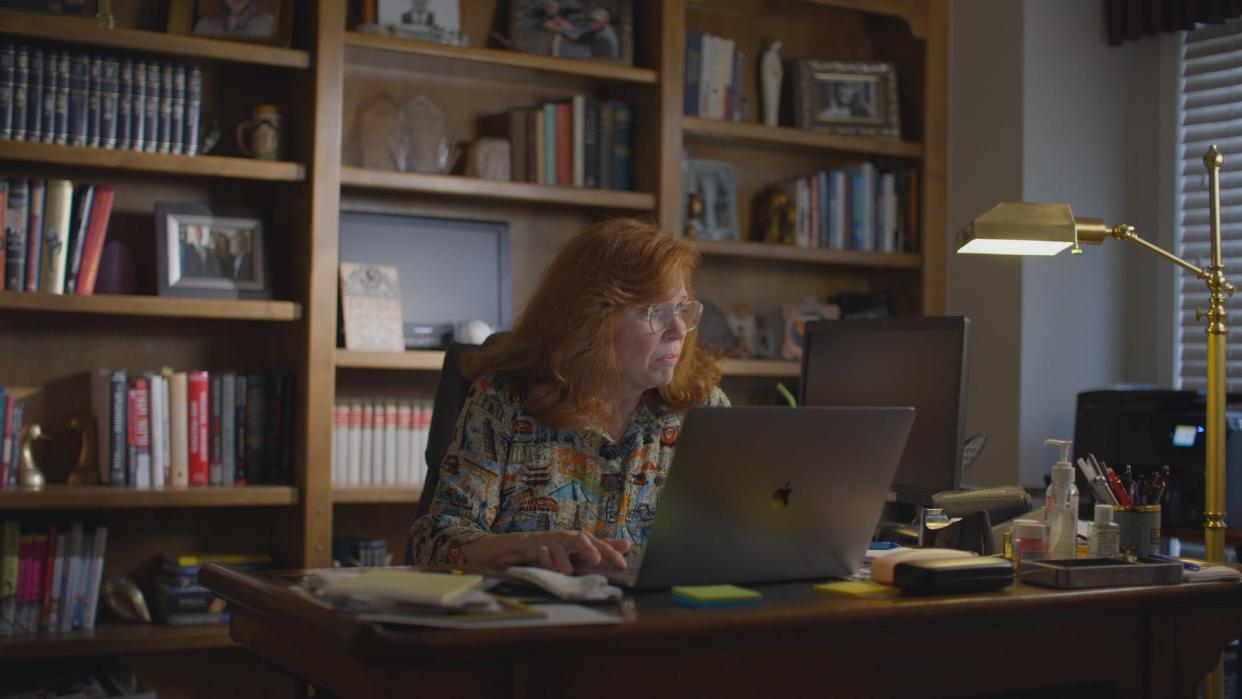 Kathy Sanders, whose grandsons died in the Oklahoma City bombing, appears in the HBO Original documentary "An American Bombing: The Road to April 19th," which premieres Tuesday, April 16, 2024, in on HBO and will be available to stream on Max.