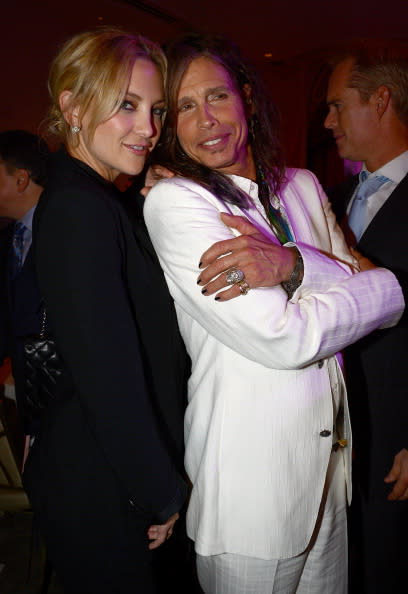 Kate Hudson and Steven Tyler attend a benefit in 2013. (Photo: Chris Weeks/Getty Images for the Voice Health Institute)