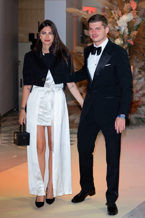 Kelly Piquet y Max Verstappen en la cena de gala