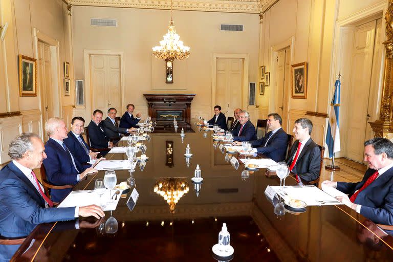 La reunión con empresarios que convocó Alberto Fernández el martes en la Casa Rosada