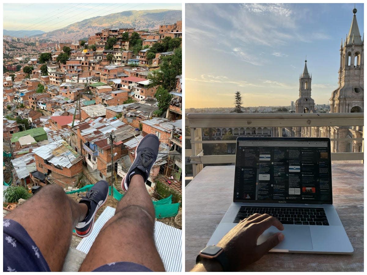 Remote worker secretly working abroad