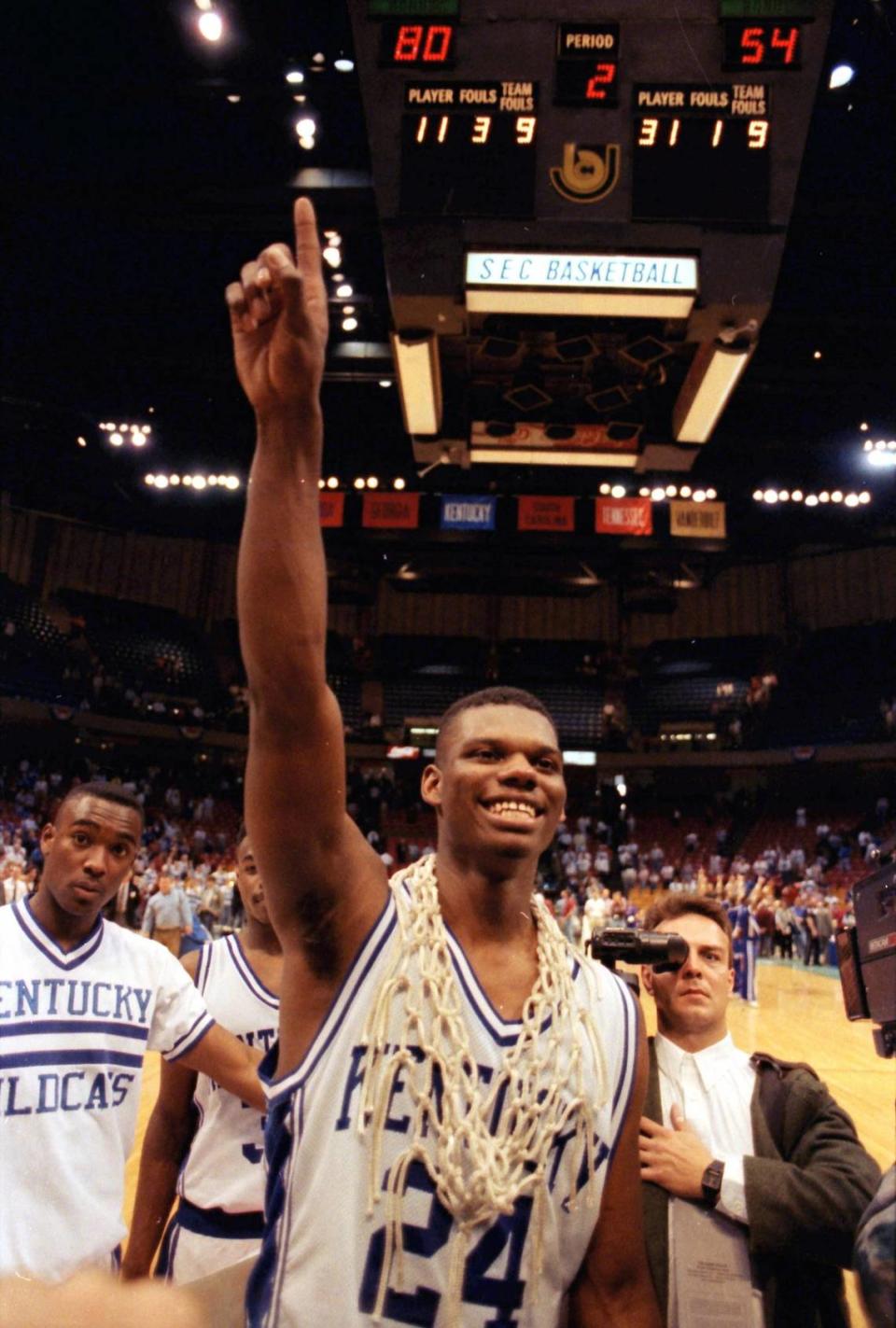 Jamal Mashburn helped lead coach Rick Pitino’s Wildcats to the NCAA Final Four in 1993. Charles Bertram/Herald-Leader File Photo