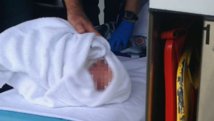 The baby boy was taken to Perth Children’s Hospital after being found in Booragoon on Wednesday morning. Source: 7 News