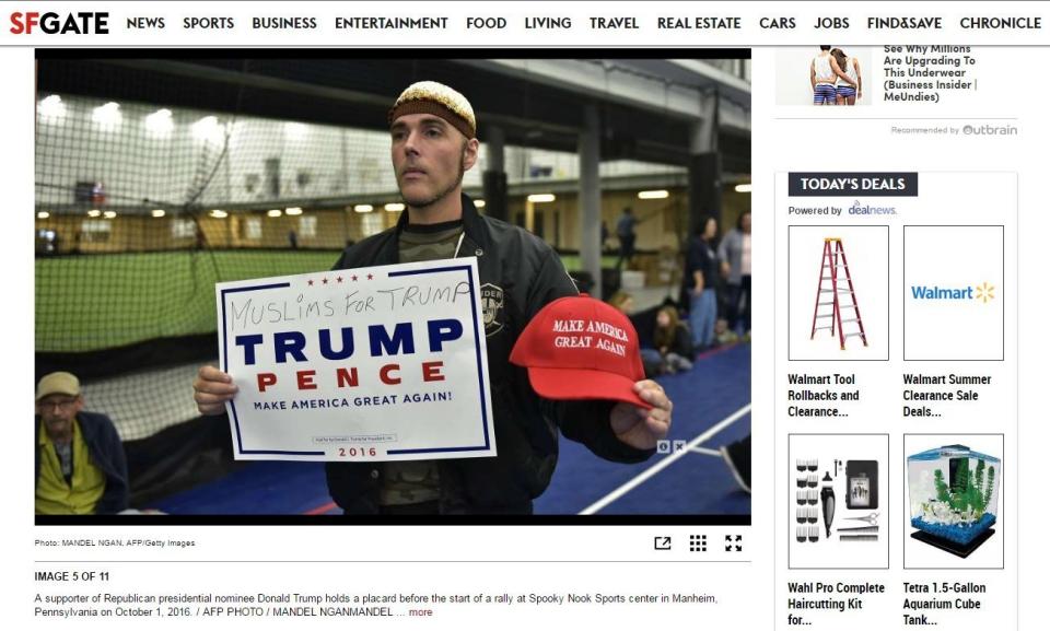 Riches at a Donald Trump event in Manheim, Pennsylvania, on Oct. 1, 2016. (Photo: Jonathan Lee Riches)