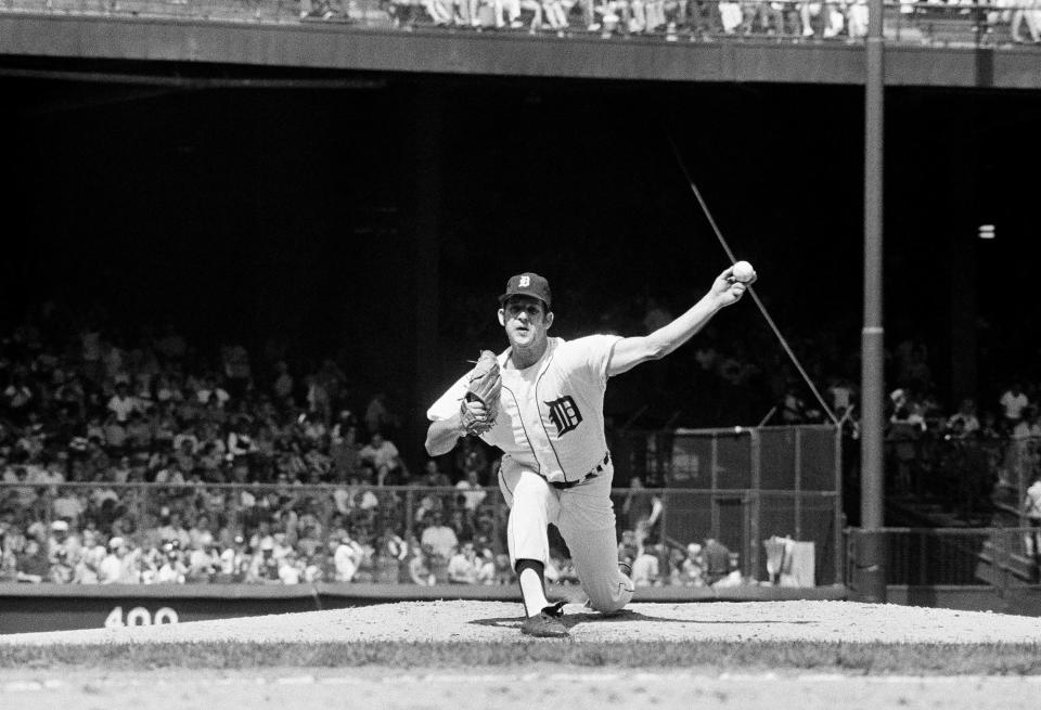 Detroit Tigers' Mickey Lolich delivers a pitch in May 1972. AP FILE PHOTO