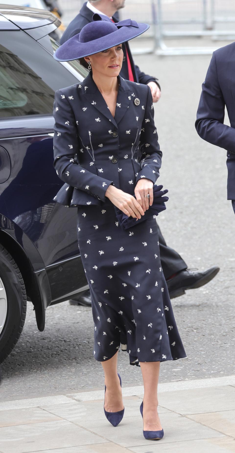 Kate Middleton arrives at the 2023 Commonwealth Day Service at Westminster Abbey on March 13, 2023 in London, England.