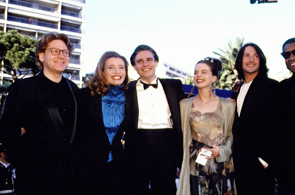 Kenneth Branagh, Emma Thompson, Robert Sean Leonard,  Kate Beckinsale, Keanu Reeves, and Denzel Washington during a photocall for the movie 