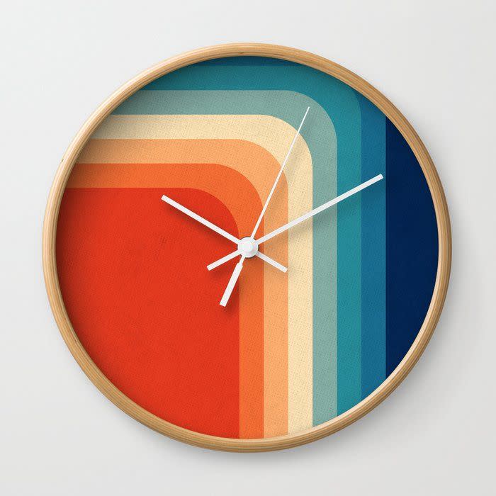 Retro 70s Color Palette III Wall Clock