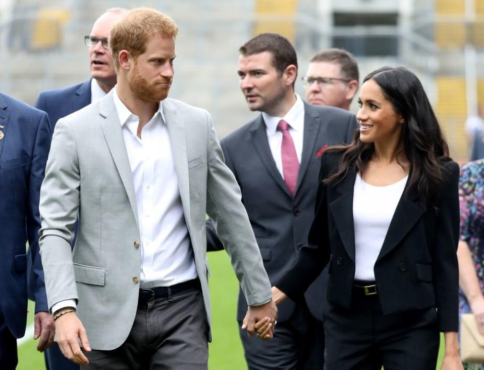 Meghan Markle and Prince Harry visit Croke Park in Dublin.