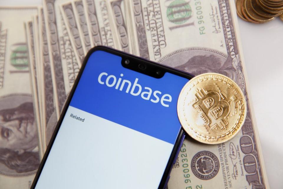 Фото на электронный кошелек Coinbase.