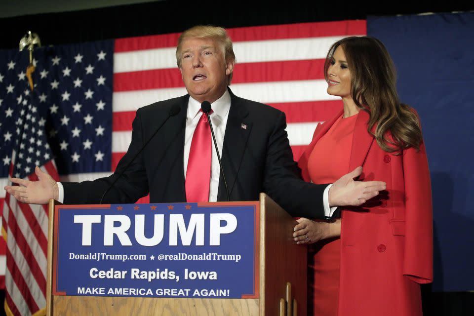 Trump has defended his wife against harsh critics and praised her for her dedication to her job. Photo: Getty Images