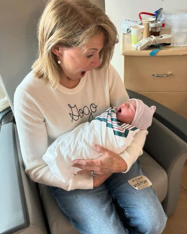 <p> Katie Couric/Instagram</p> Katie Couric holds her grandson