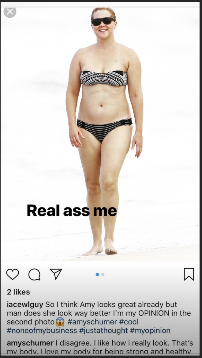 Amy Schumer im Bikini – dieses Foto postete ein Instagram-User. (Bild: via Instagram)