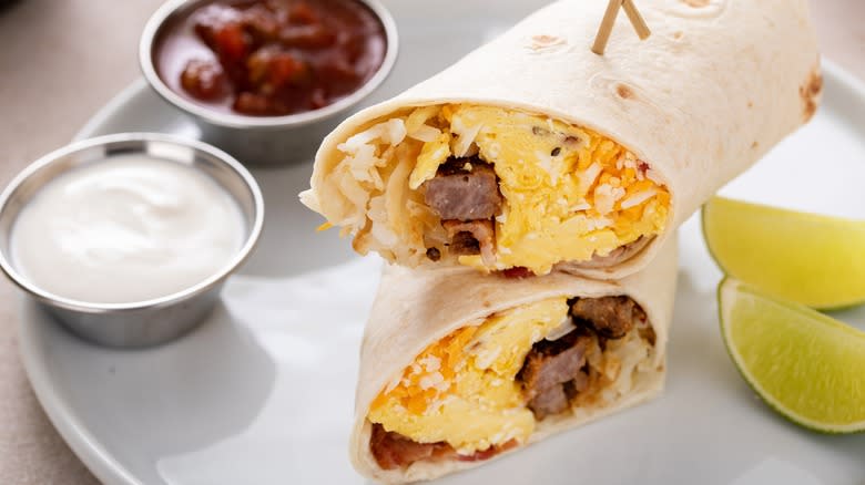 breakfast burritos with hash browns