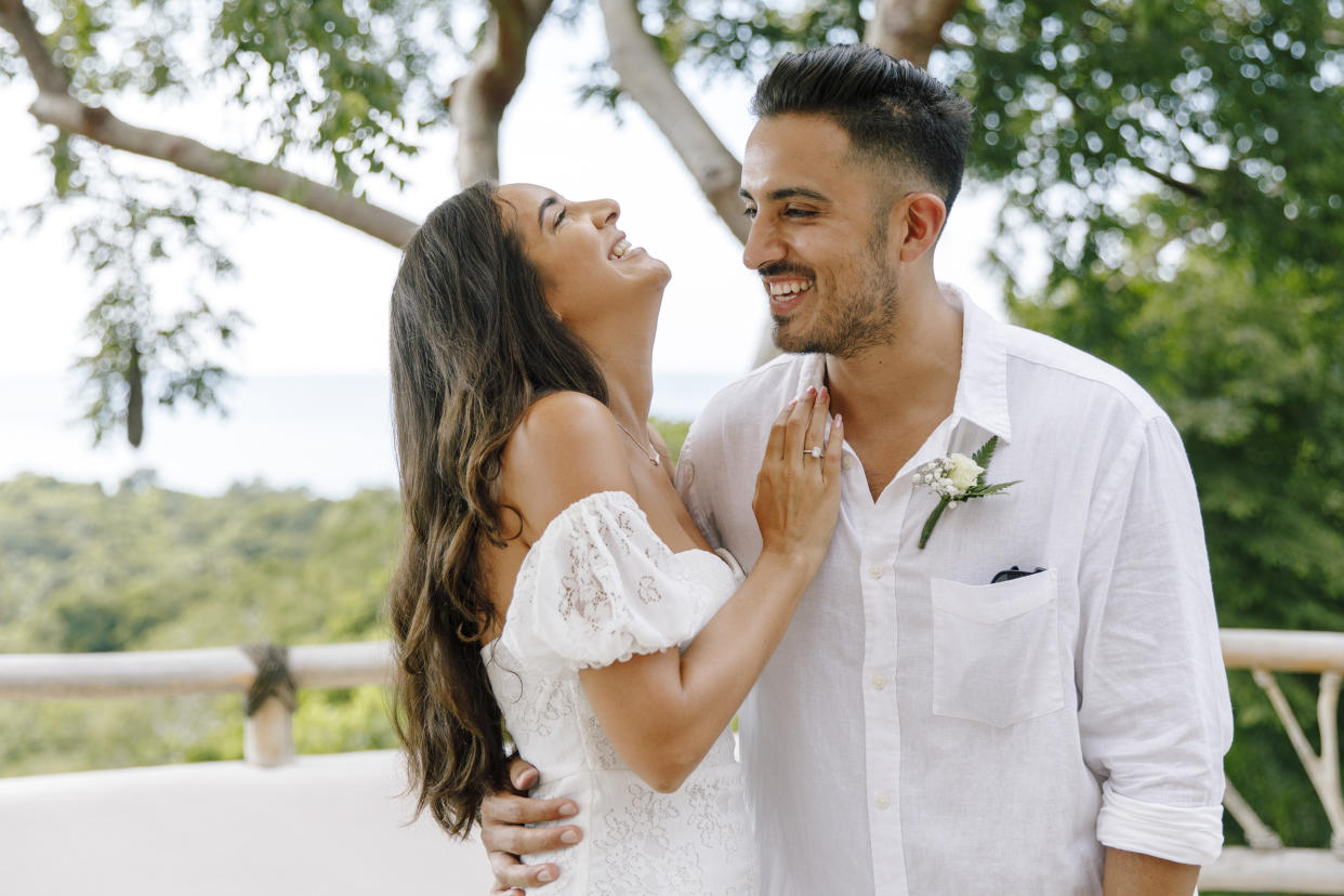 Holly-Jade and Fernando Landeros tied the knot in September after the pandemic brought them closer together. (Photo: Courtesy of Holly-Jade Landeros)