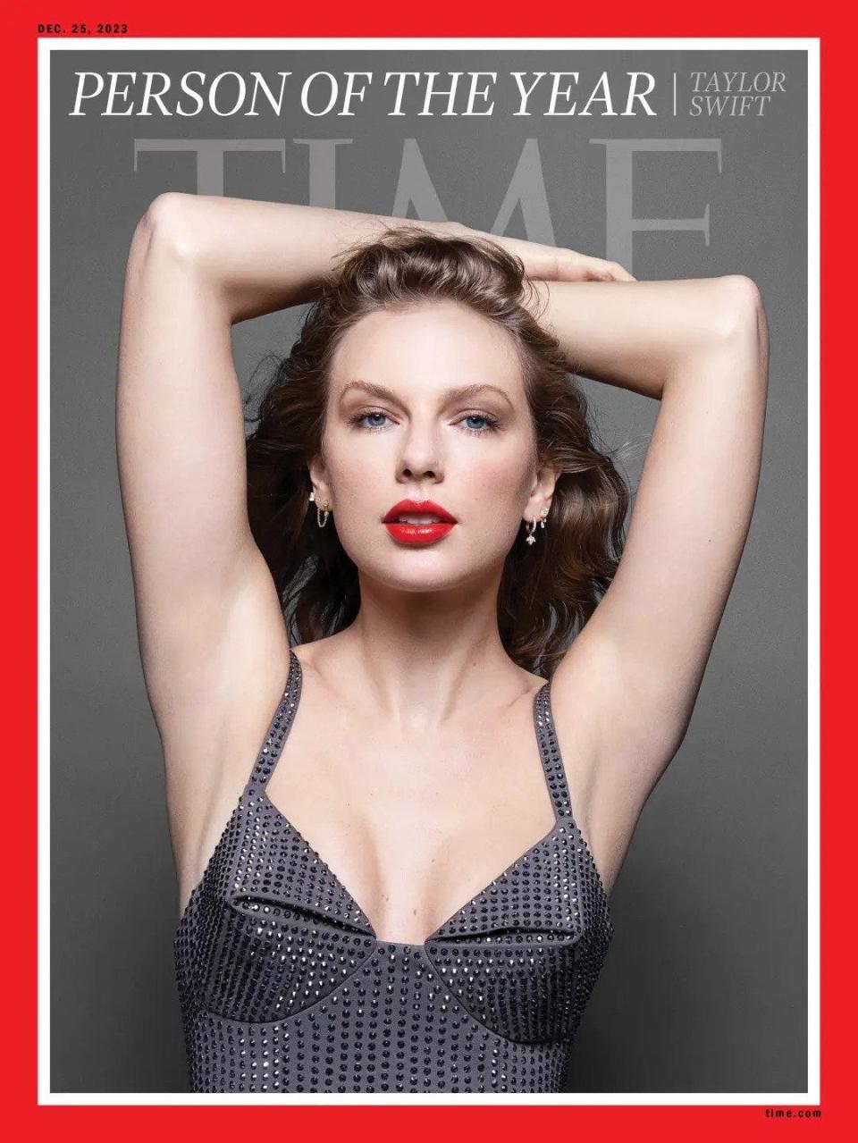 The cover of Time magazine announcing Taylor Swift as its Person of the Year for 2023.