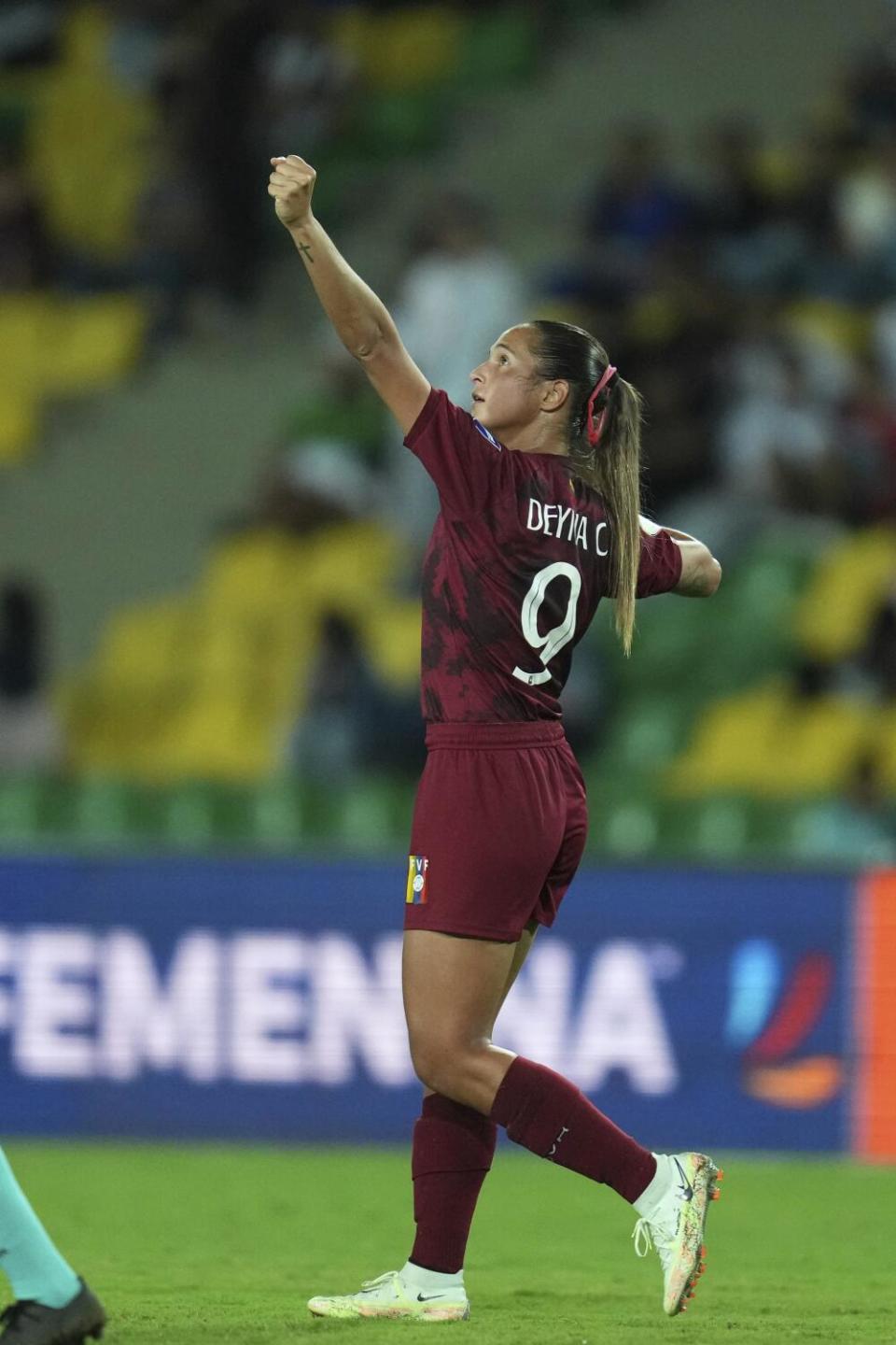 Venezuela's Deyna Castellanos celebrates