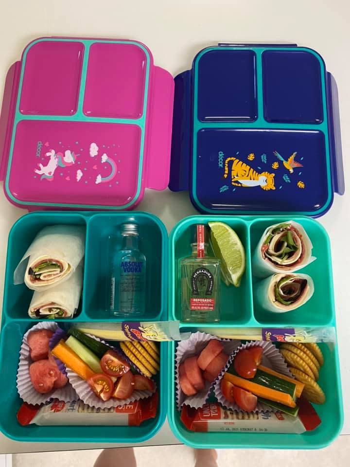 Lunchbox with alcohol hidden in joke parenting