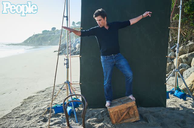 <p>Jeff Lipsky</p> John Stamos is pictured while being shot in Malibu on October 2, 2023.