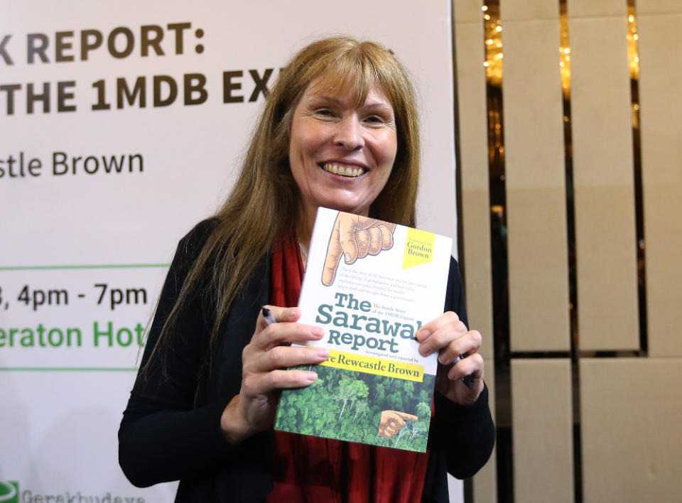 Author and journalist Clare Rewcastle-Brown poses at the launch of ‘The Sarawak Report’ book in Petaling Jaya September 8, 2018. — Picture by Razak Ghazali