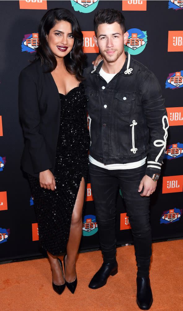 Nick (R) and Priyanka Chopra Jonas | Kevin Mazur/Getty