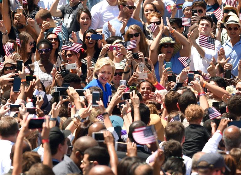 Former Secretary of State Hillary Clinton officially launches her campaign for the Democratic presidential nomination on June 13, 2015