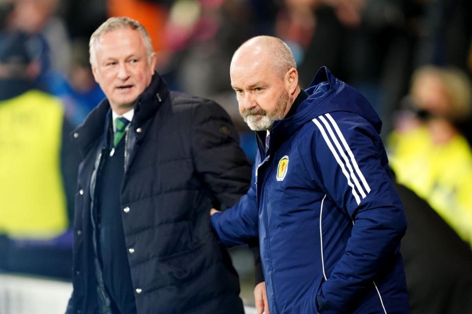 Steve Clarke, right, is confident Scotland will be ready for Euro 2024 (ane Barlow/PA)