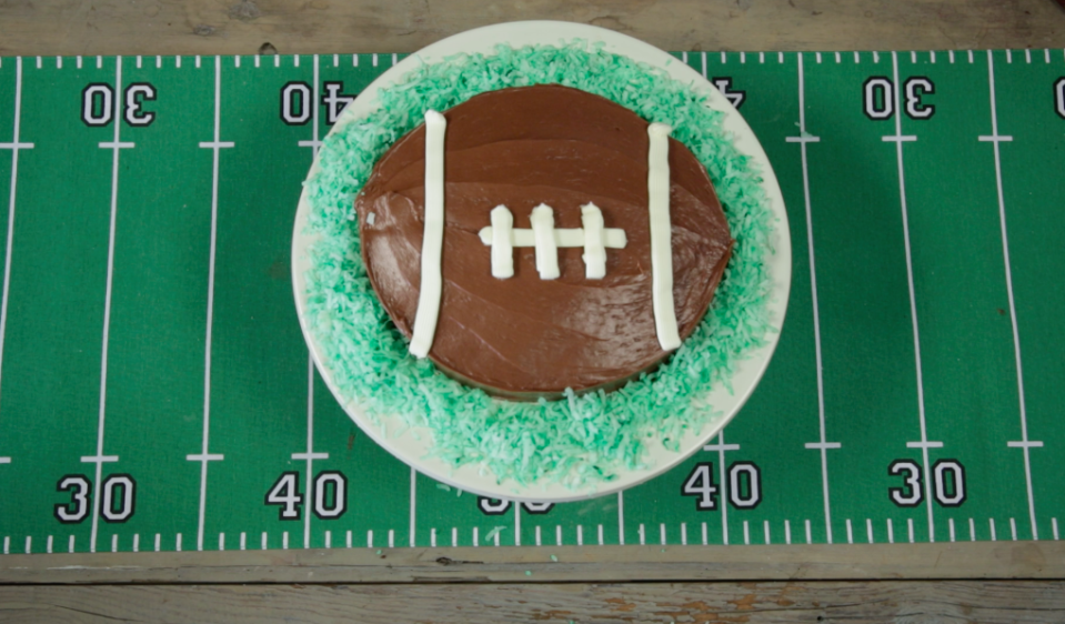 3) DIY Football Cake