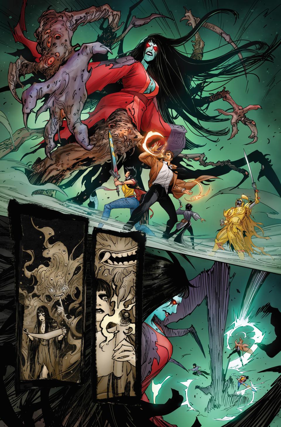 Interior pages from Spirit World #6.