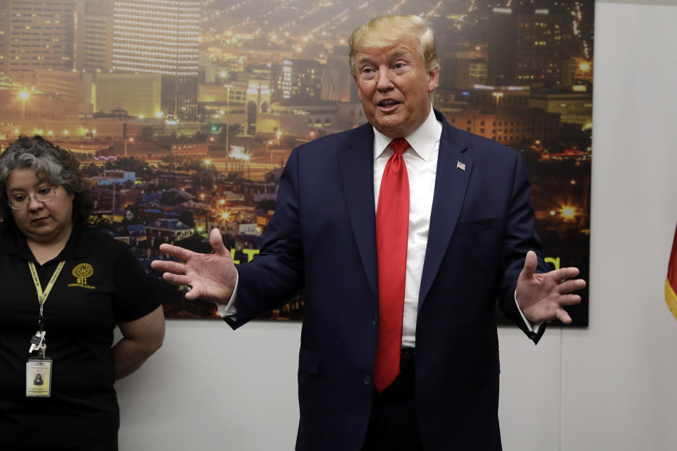 President Trump arrives at El Paso International Airport. (Evan Vucci/AP)