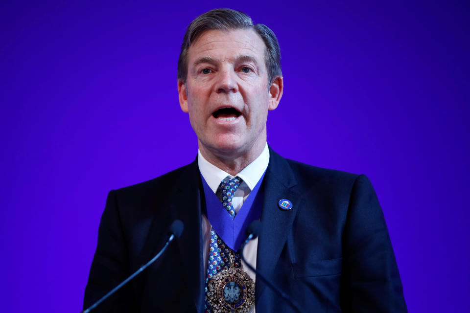 Lord Mayor of City of London, William Russell. Photo: Tolga Akmen/Pool via Reuters