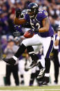 BALTIMORE - DECEMBER 28: Ray Lewis #52 of the Baltimore Ravens celebrates recovering the ball against the Jacksonville Jaguars during the game on December 28, 2008 at M&T Bank Stadium in Baltimore, Maryland. (Photo by Chris McGrath/Getty Images)