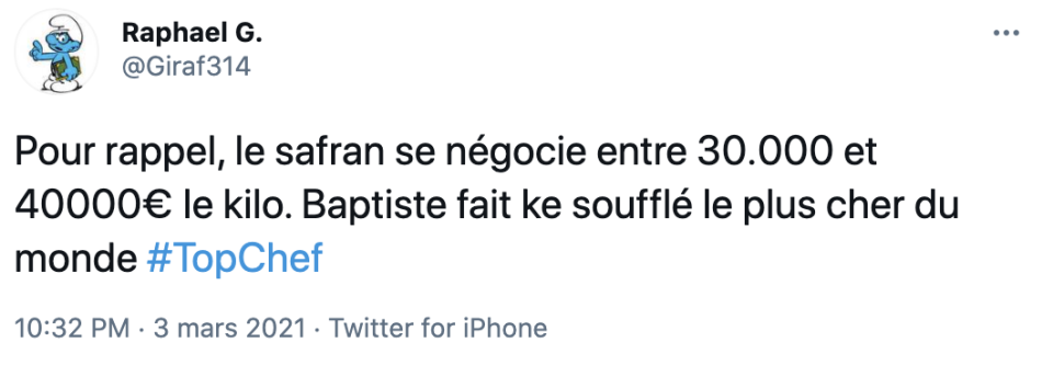 Baptiste a remporté l'épreuve du soufflé.