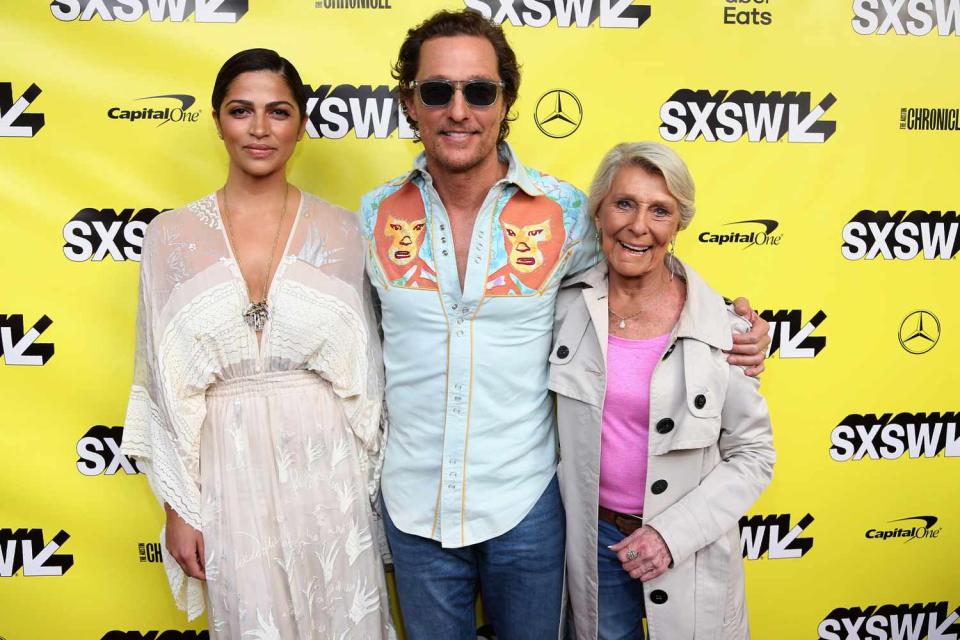 <p>Gary Miller/FilmMagic</p> Camila Alves McConaughey, Matthew McConaughey and Kay McConaughey