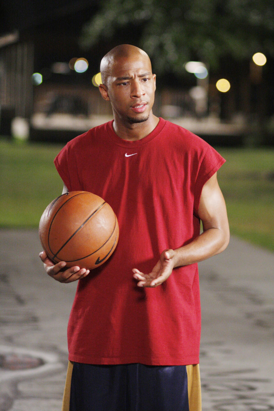 Antwon Tanner playing basketball on "One Tree Hill"