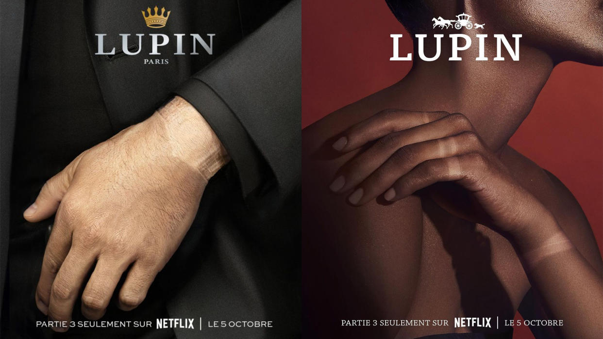  Promotional posters for the Netflix show Lupin. 