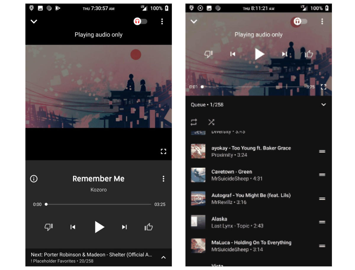 music app gets a streamlined now playing screen