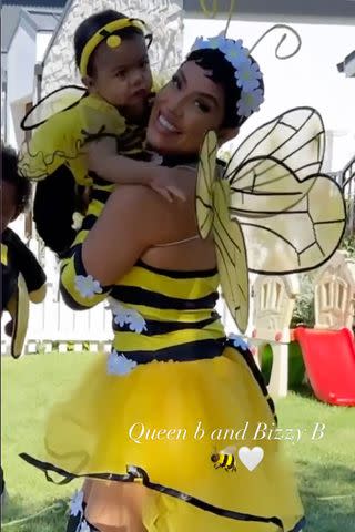 <p>Abby De La Rosa/Instagram</p> Abby De La Rosa poses with her daughter, Beautiful, on Halloween