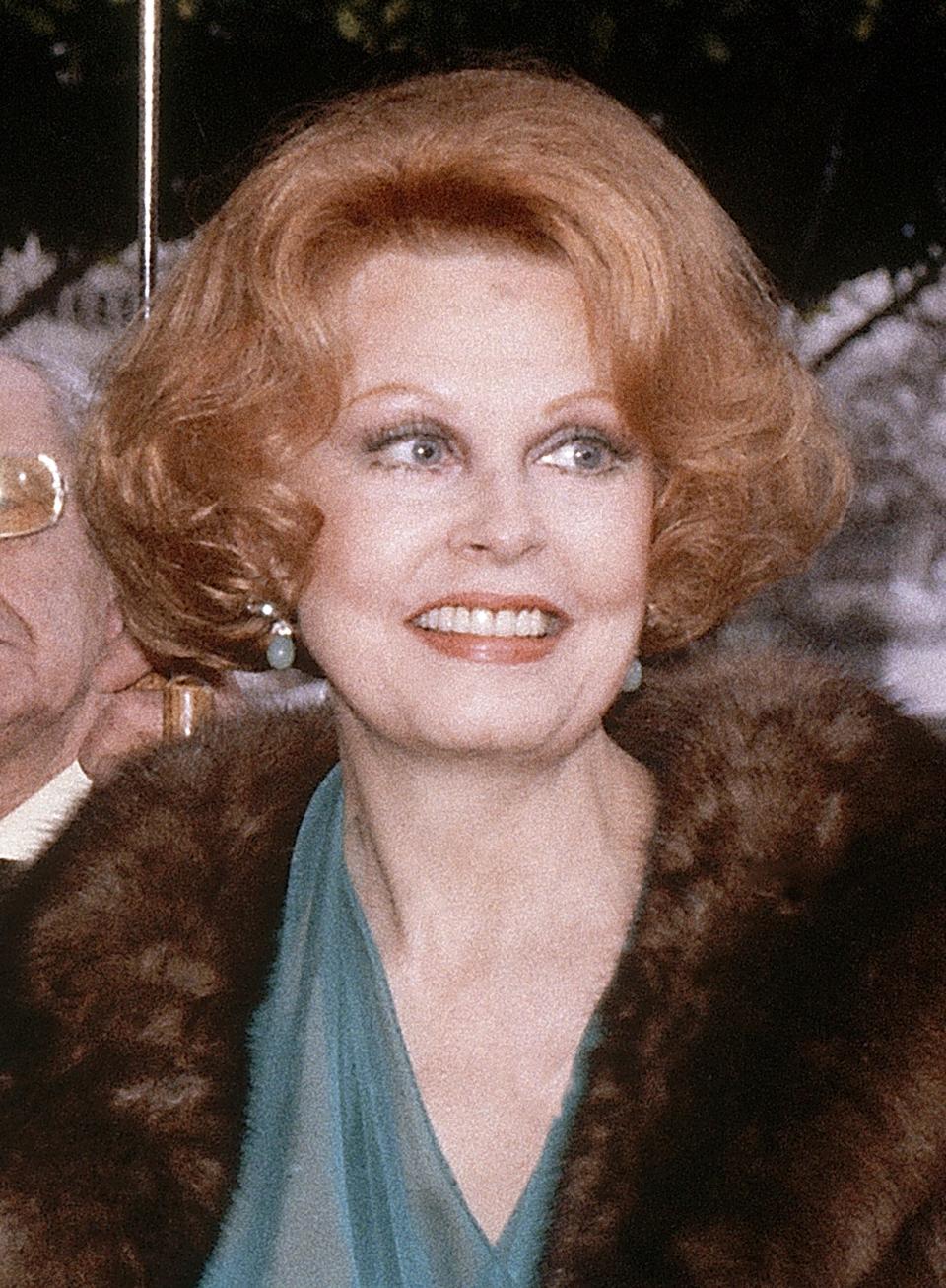 Actress Arlene Dahl arrives at the 54th Annual Academy Awards in Los Angeles, March 29, 1982.