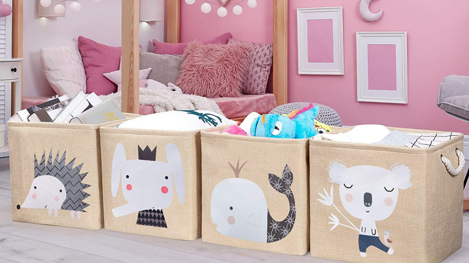 Add some playfulness to your kid's storage.