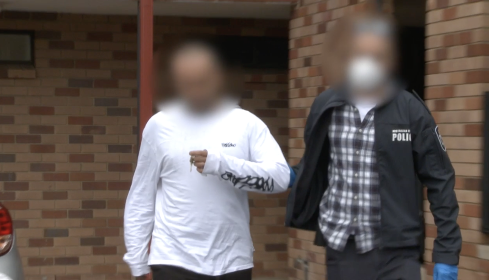 The Australian Federal Police arresting a man in western Sydney accused of falsely claiming coronavirus government benefits.