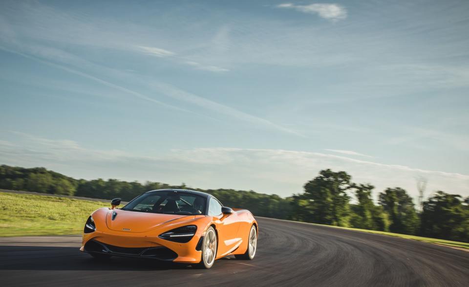 <p>When we tested <a rel="nofollow noopener" href="https://www.caranddriver.com/mclaren/720s" target="_blank" data-ylk="slk:the McLaren 720S;elm:context_link;itc:0;sec:content-canvas" class="link ">the McLaren 720S</a> earlier this year, we described its off-the-line punch as being similar to "lighting a rocket." Happily, the supercar didn't explode, but boy did it <em>go</em>. When we first published our road test, the 720S was the quickest rear-wheel-drive car we had ever tested (until it lost that honor later in 2018). And even though it ultimately became only the third-quickest car of 2018, the McLaren did post the quickest quarter-mile performance of the year: 10.2 seconds at 145 mph. In case anyone is curious (you know you are), the 720S reaches 180 mph in 17.5 seconds. </p>