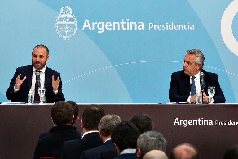 Martín Guzmán y el presidente Alberto Fernández