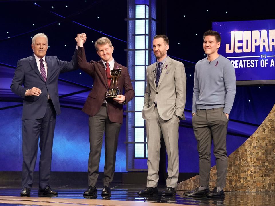 Jeopardy Greatest of All Time James Holzhauer Ken Jennings Brad Rutter Alex Trebek