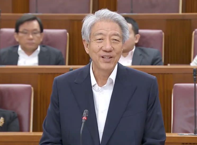 Deputy Prime Minister Teo Chee Hean delivers his Ministerial Statement in Parliament on 3 July 2017. Photo: 3 July 2017