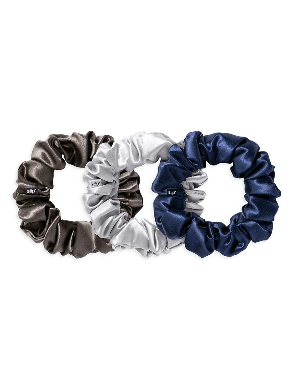 slip 3-Piece Pure Silk Large Scrunchie Set