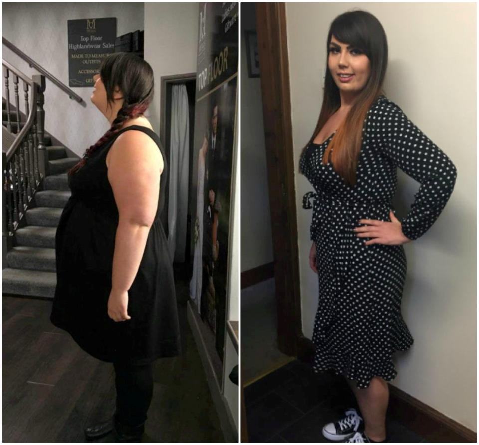 Danielle Richmond in 2017 (left) and in 2019 (right). [Photo: SWNS]