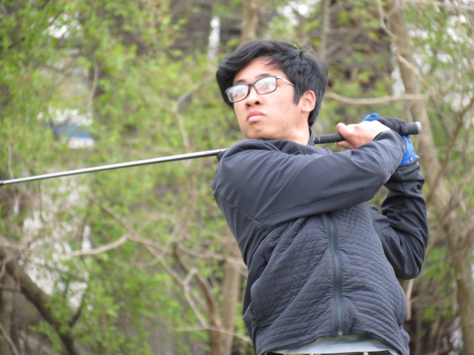 Don Bosco's Stephen Viray, shown earlier this season, was medalist at the North Non-Public A golf sectional at Francis 
Byrne Golf Course in West Orange on Tuesday, May 10, 2022.