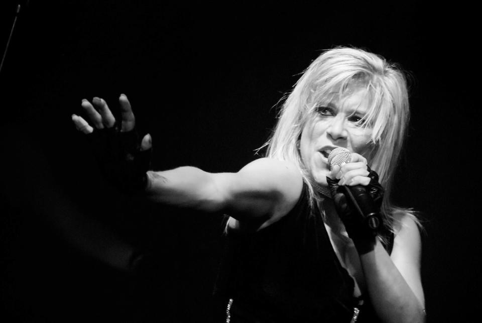 Samantha Fox in concert at the Magazzini Generali on May 09, 2009 in Milan, Italy. (Photo by Marco Piraccini/Archivio Marco Piraccini/Mondadori Portfolio via Getty Images)